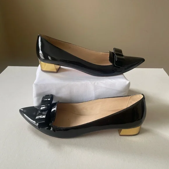 Kate Spade New York Gold Block Heel Shoes 9.5 - Picture 1 of 9